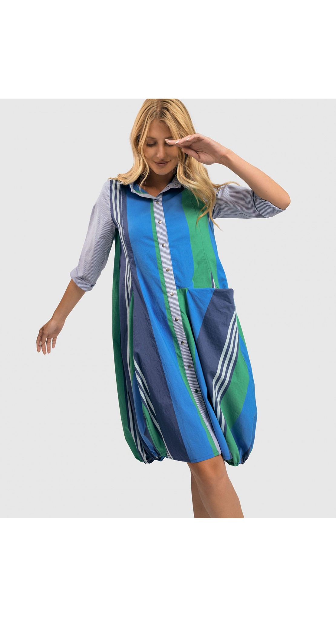 Alembika Ocean Stripe Wonderful Dress Marine