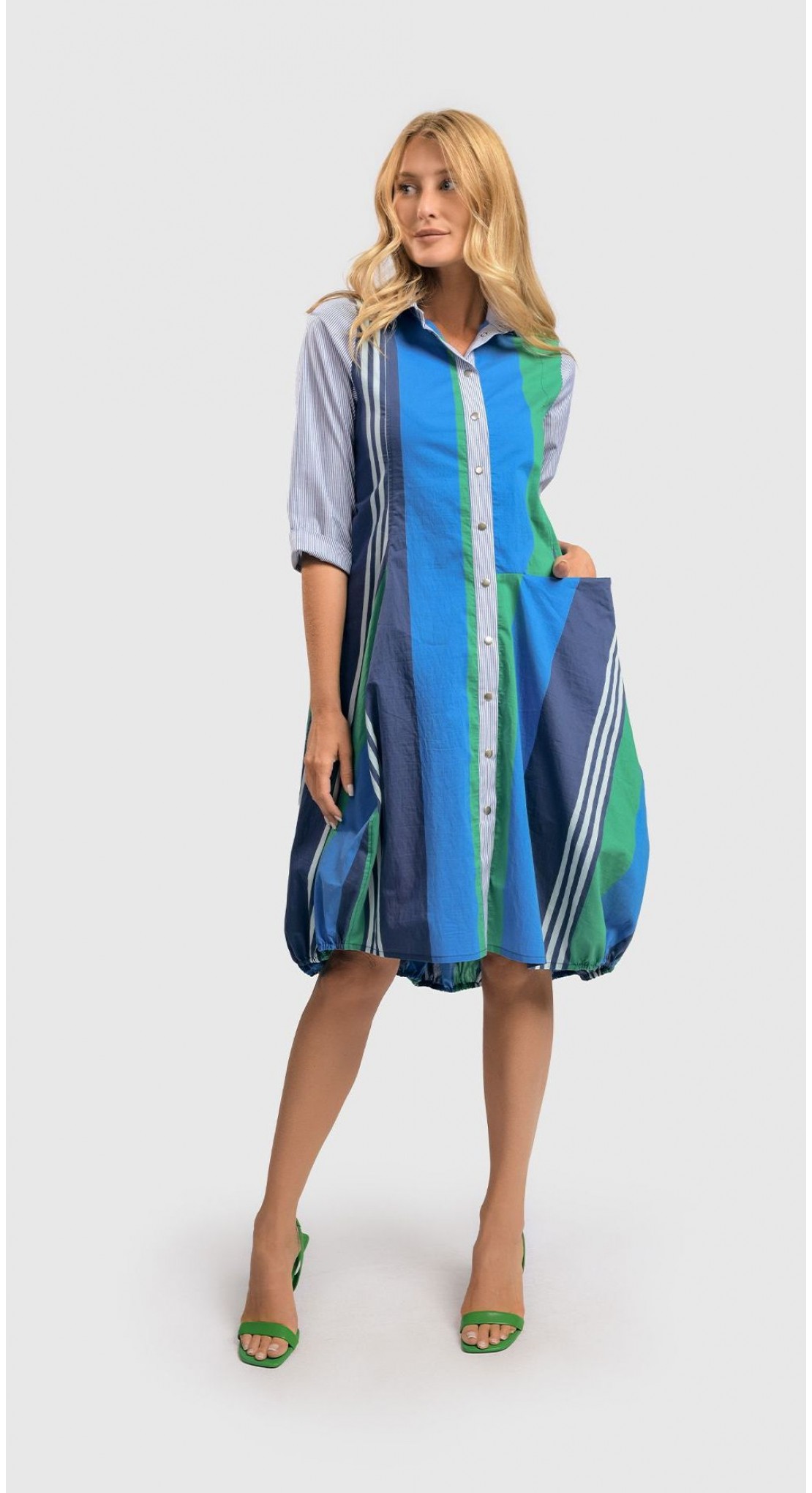 Alembika Ocean Stripe Wonderful Dress Marine