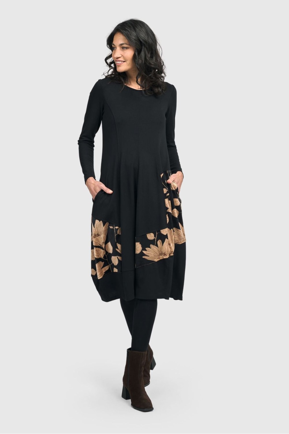 Alembika Cherie Cocoon Dress Black/Floral