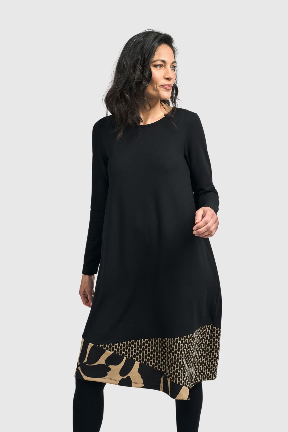 Alembika Nora Relaxed Dress Black Mixed