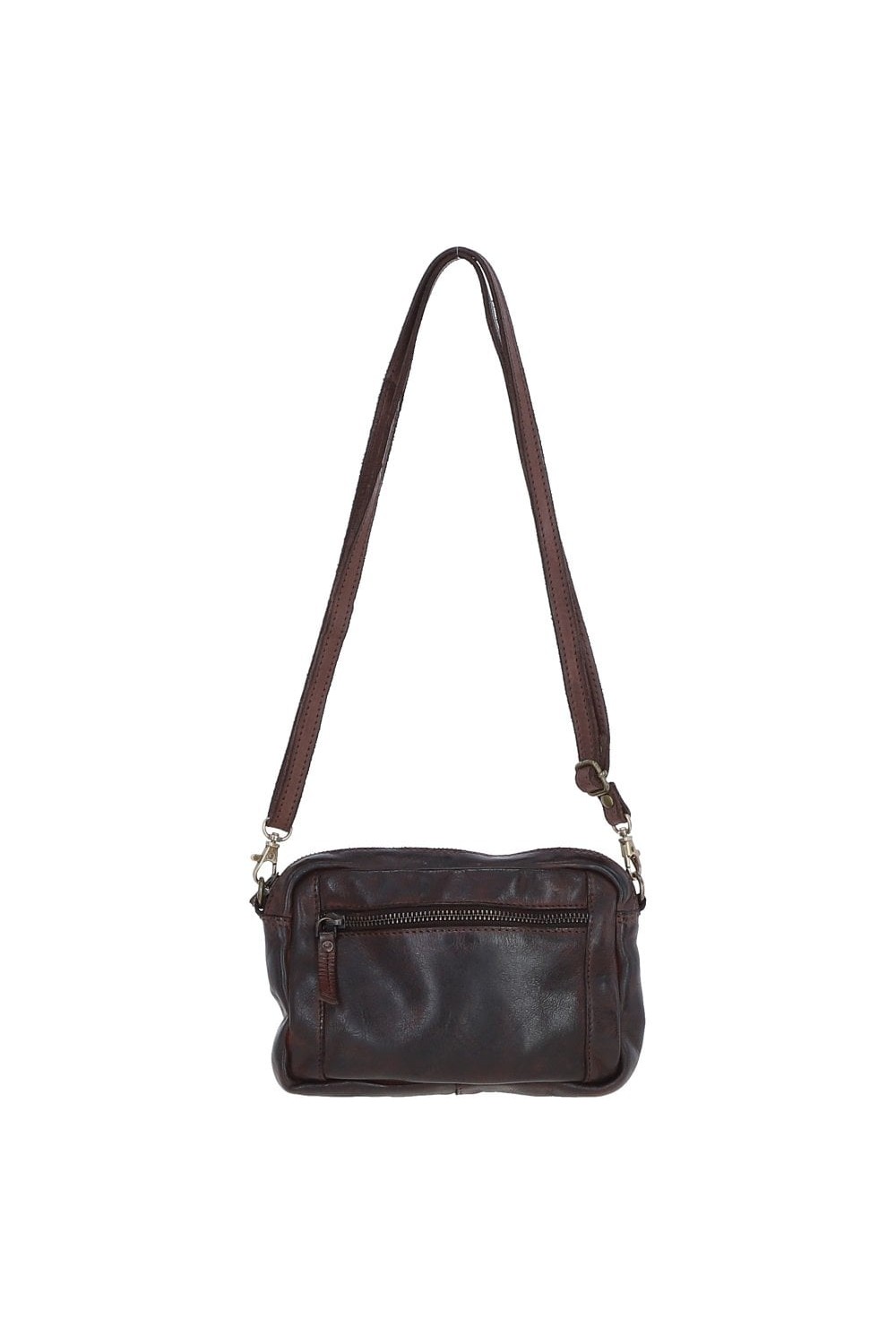 Ashwood Vintage Leather Cross Body Bag Brandy