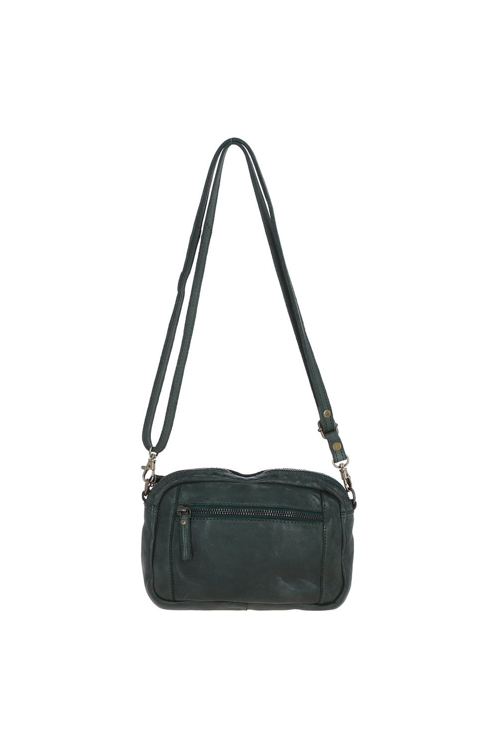 Ashwood Vintage Leather Cross Body Bag Green