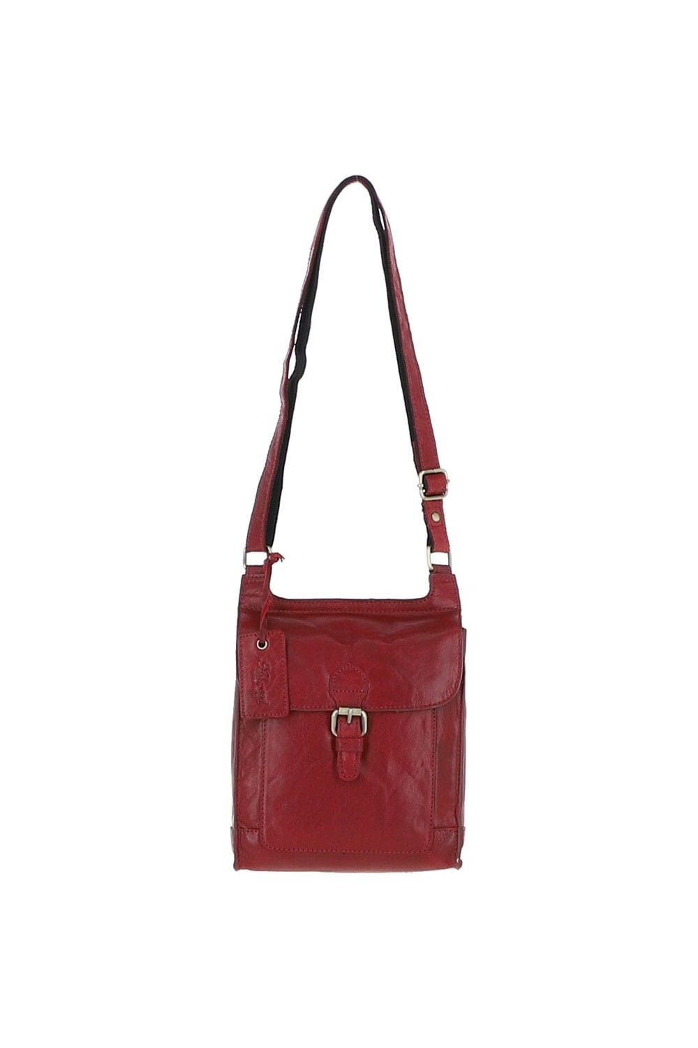 Ashwood Vintage Leather Small Leather Saddle Bag Red