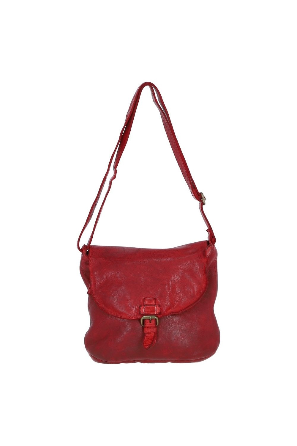 Ashwood Vintage Leather Tablet Friendly Shoulder Bag Red