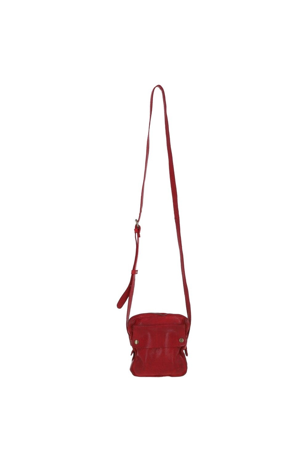 Ashwood Vintage Leather Cross Body Bag Red