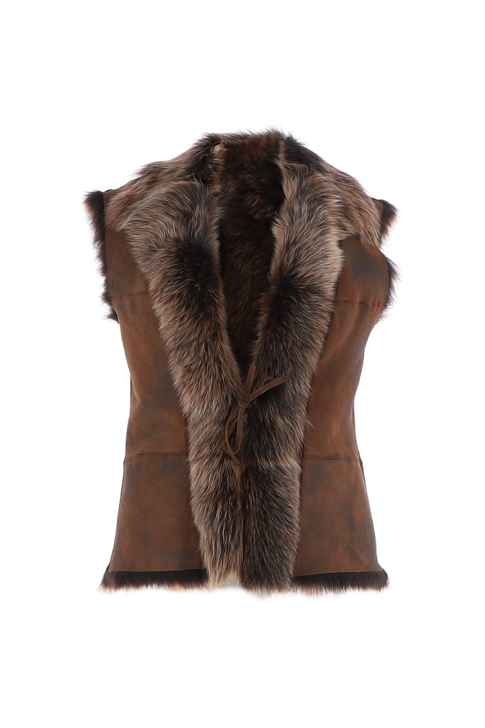 Ashwood Reversible Toscana Suede Leather Gilet Antique Whiskey