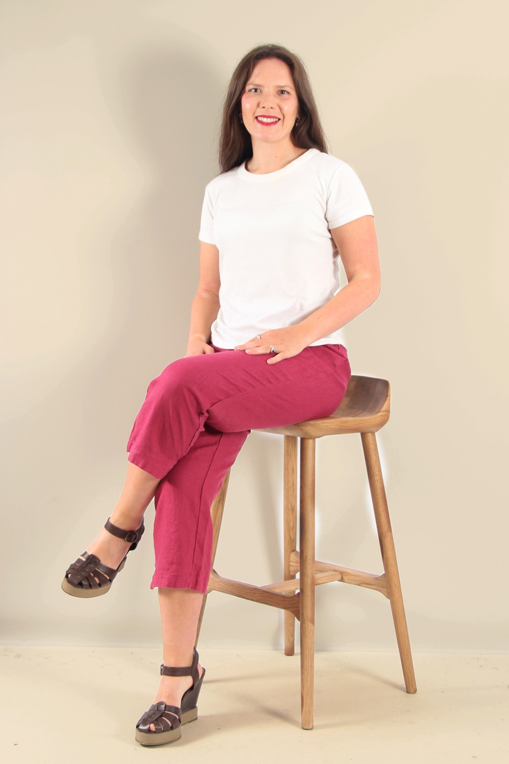 Cut Loose Soft Top Capri Pants Rhubarb