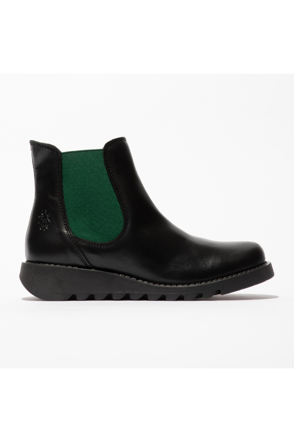 FLY LONDON Salv Chelsea Boot Black (Teal Elastic).