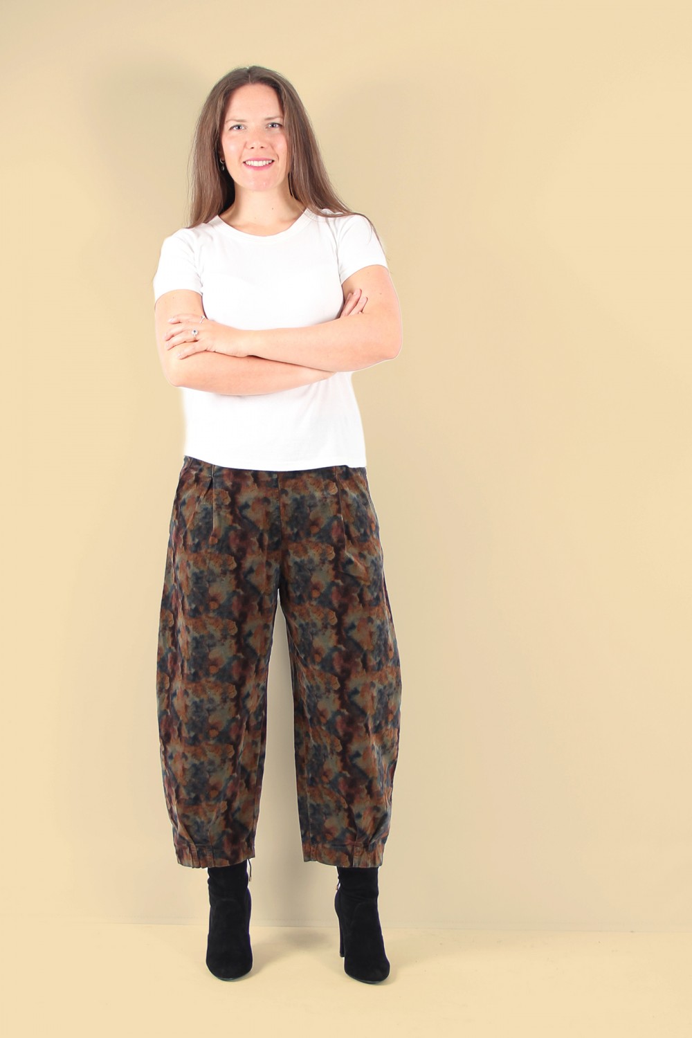 Mama B Bianco PR Floral Velvet Trouser Seme