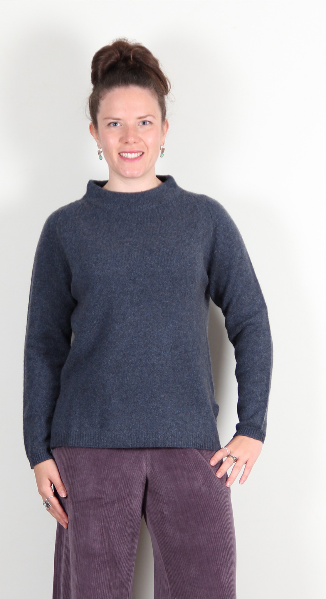 Mansted Zorel Yak Turtle Neck Sweater Soft Blue