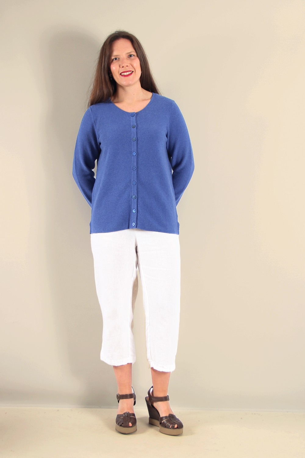 Mansted Monsoon Eco Cotton Cardigan Blue