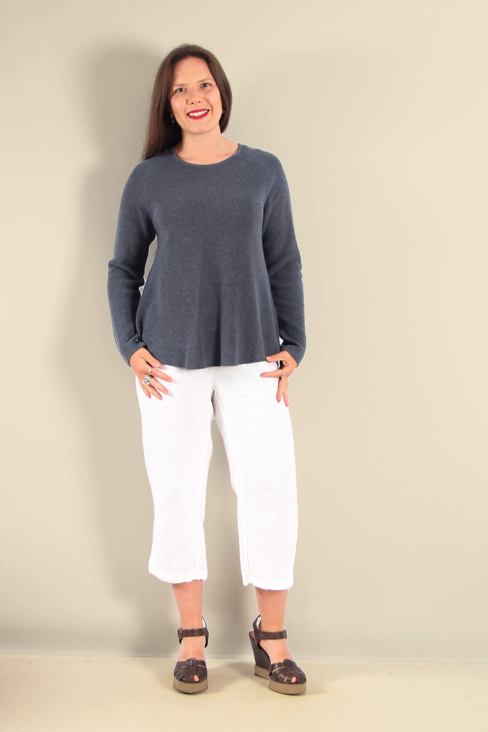 Mansted Nell Organic Cotton Swing Jumper Mercury