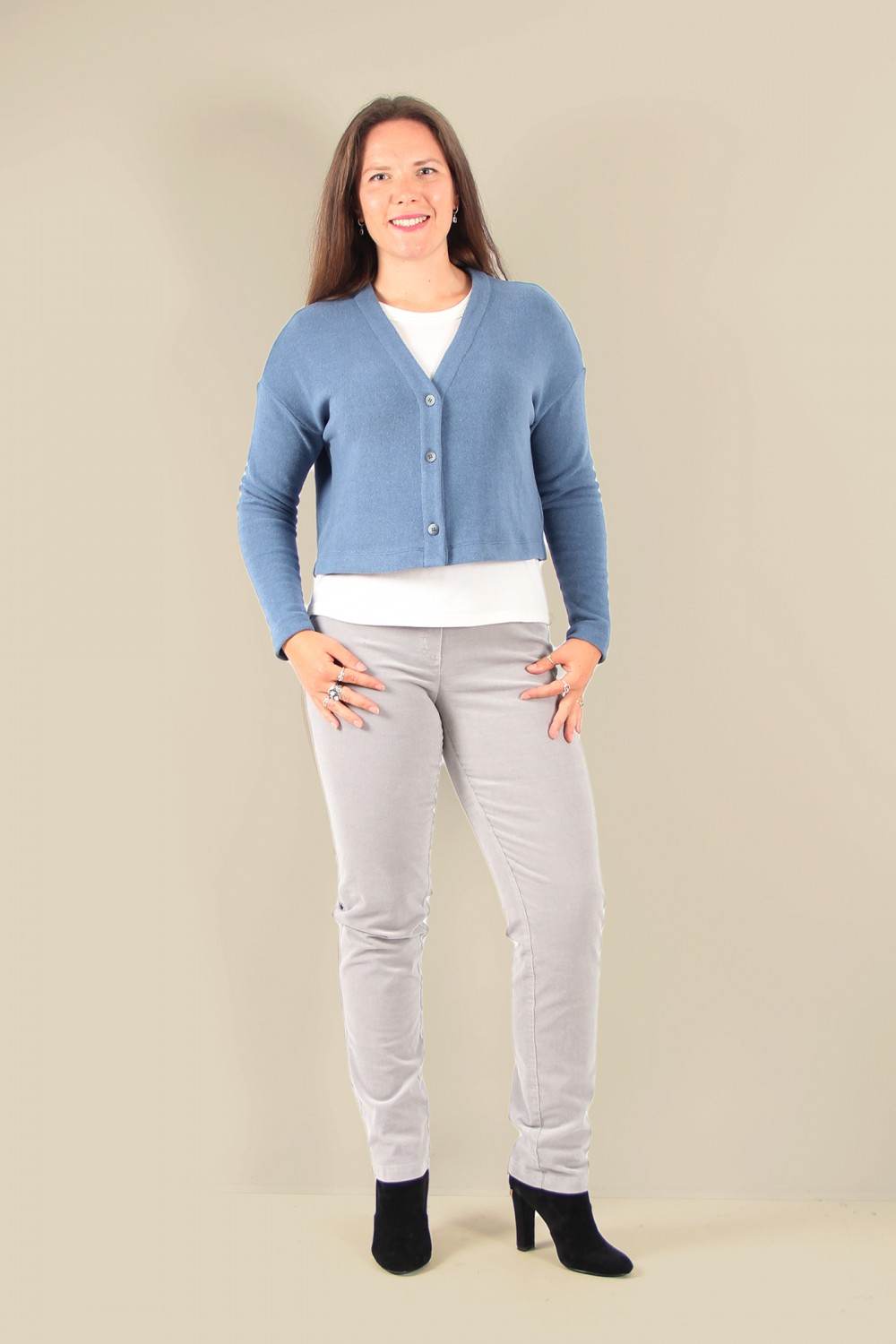 Mes Soeurs Et Moi Luron Fleece V-Neck Cardi Water