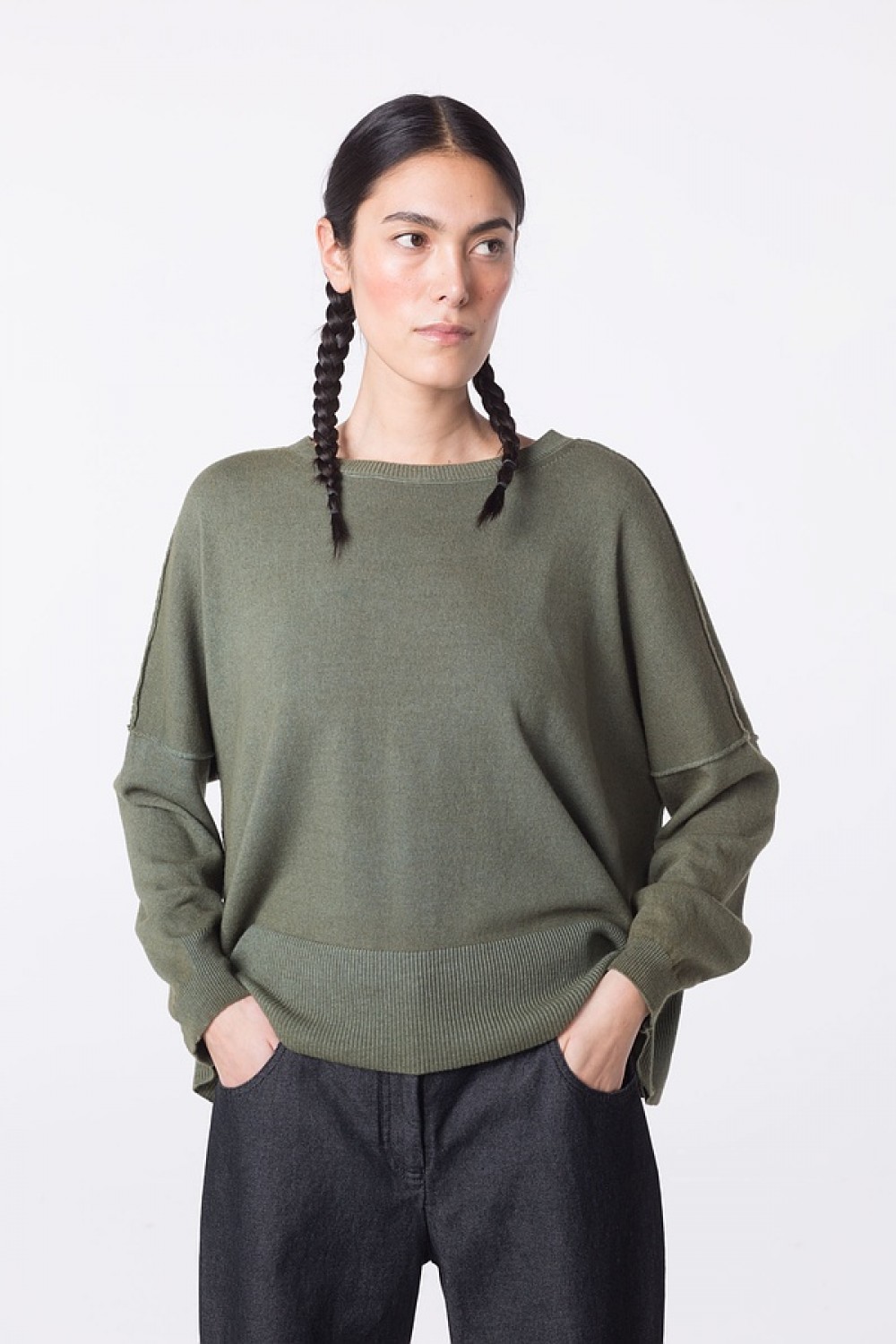 OSKA Pullover 448 Lichen / Pure Merino Wool