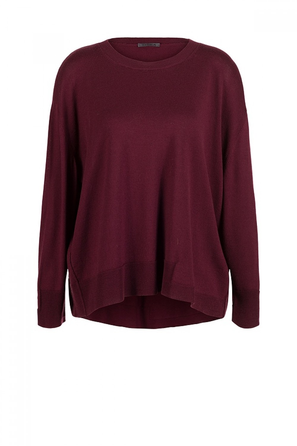 OSKA Pullover 451 Wine / Pure merino wool