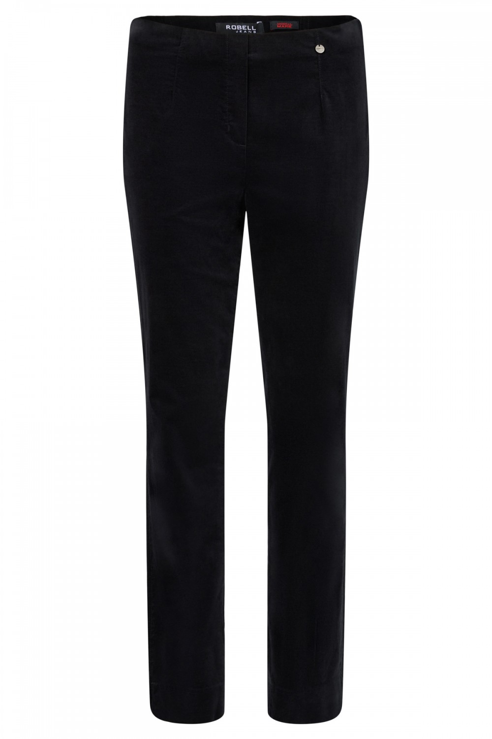 Robell Trousers Marie Full Length Velvet Black