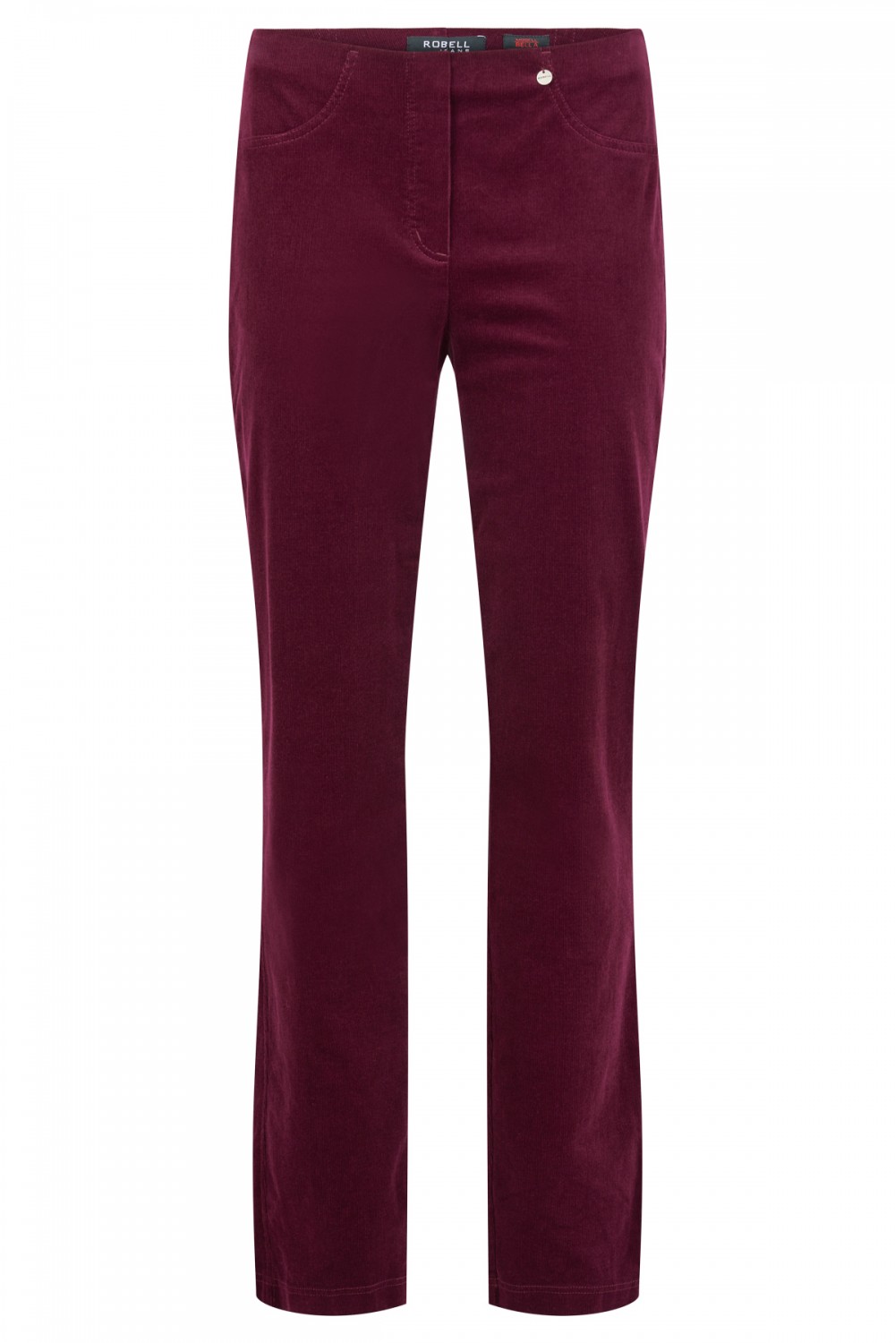 Robell Trousers Bella Fine Needlecord Aubergine