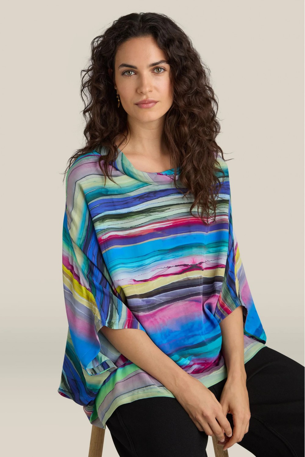 Sahara Watercolour Landscape Top Multi