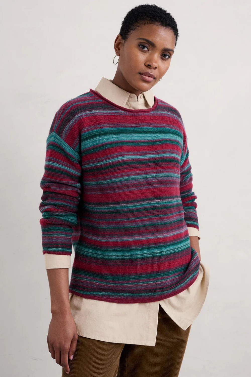 Seasalt Clothing Fruity Jumper Ripple Marks Marks Maple Mix