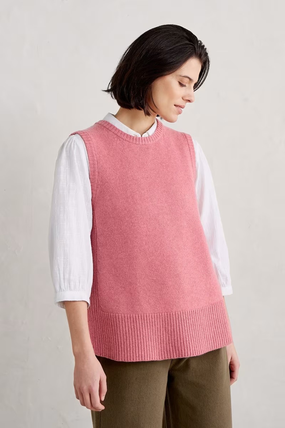 Seasalt Clothing Coupling Knitted Vest Wild Rose