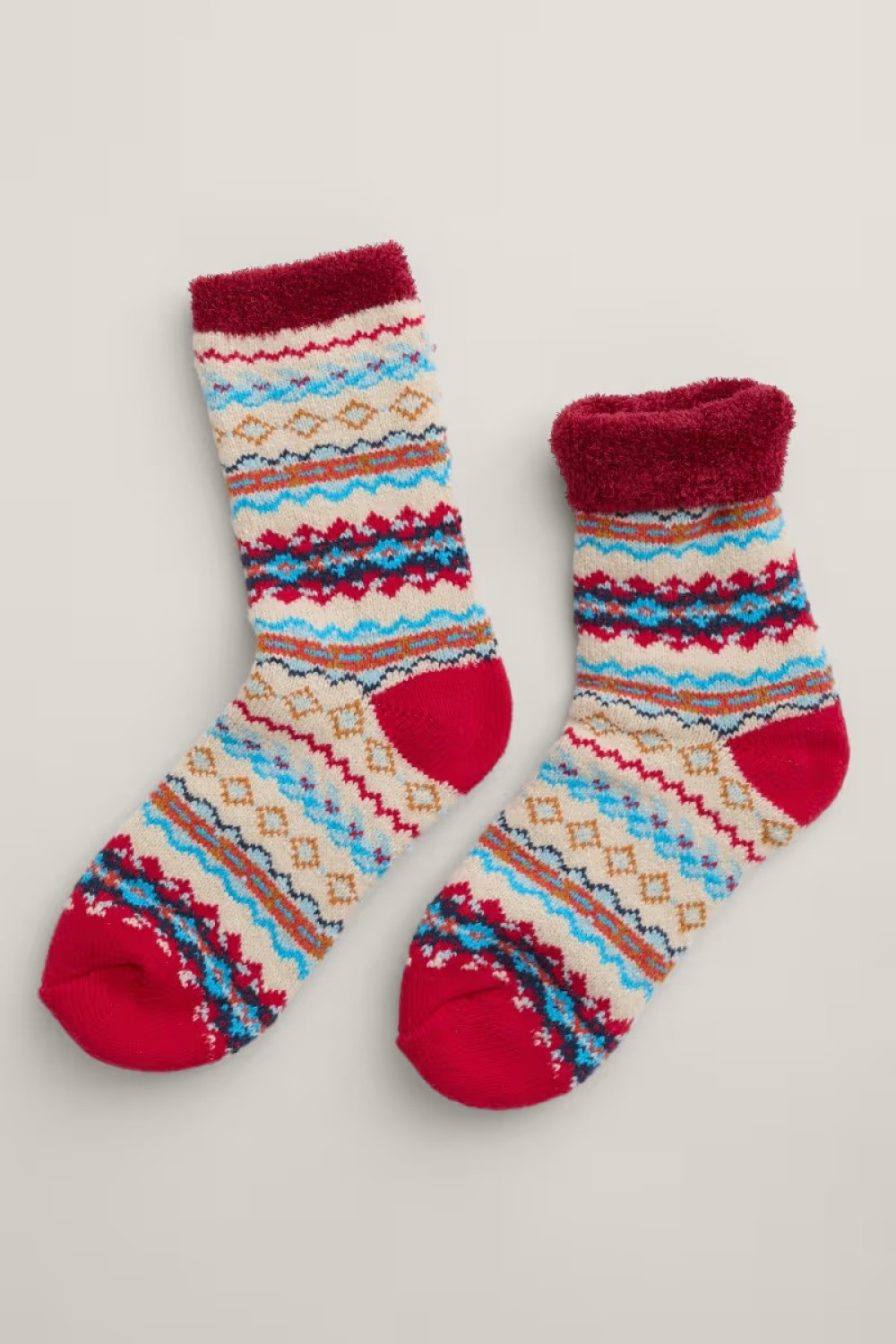 Seasalt Clothing Women's Cabin Socks Harlyn Crimson