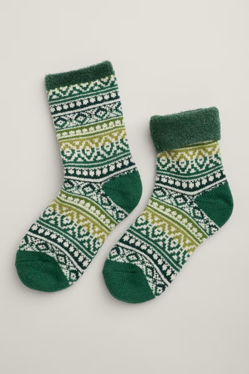 Seasalt Clothing Women's Cabin Socks Shingle Bar Evergreen