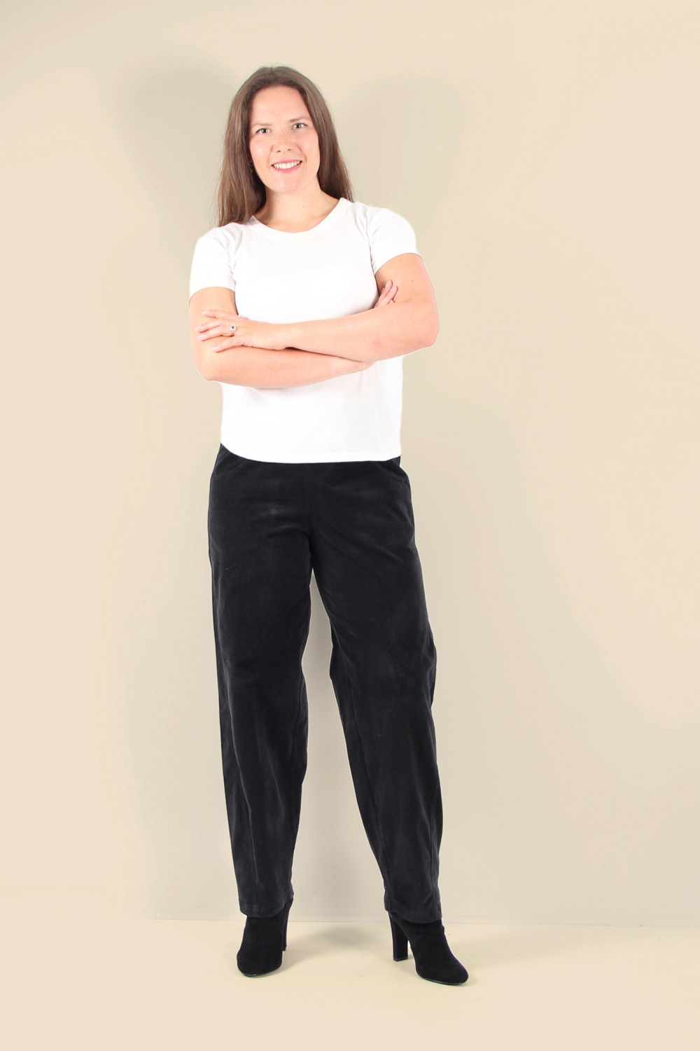 Vetono Needlecord Angle Seam Pant Black