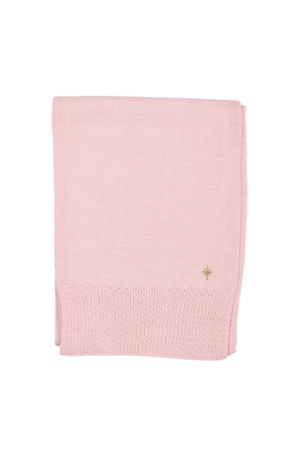 Zelly Cable Detail Knitted Scarf Pink