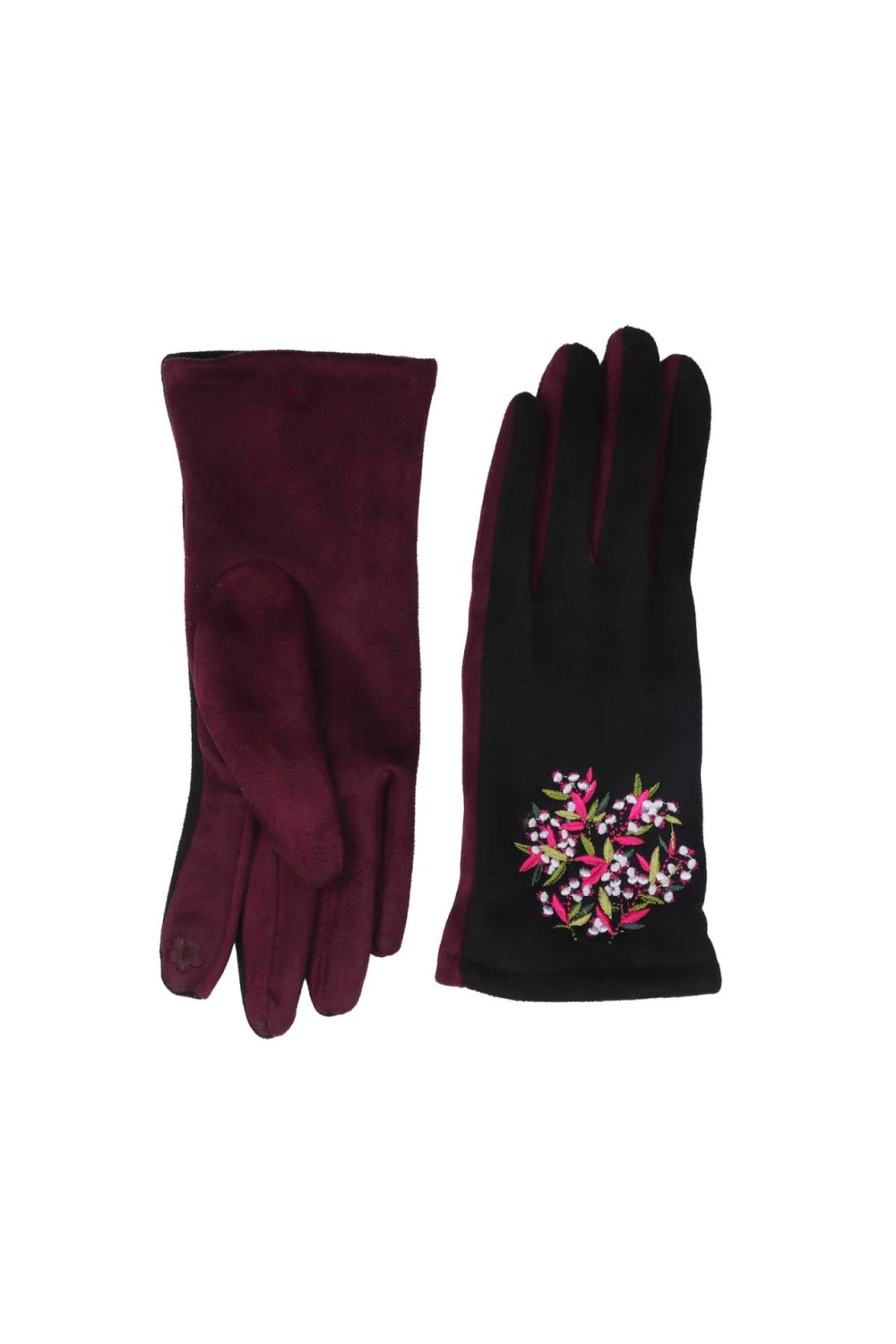 Zelly Two Tone Floral Glove Black