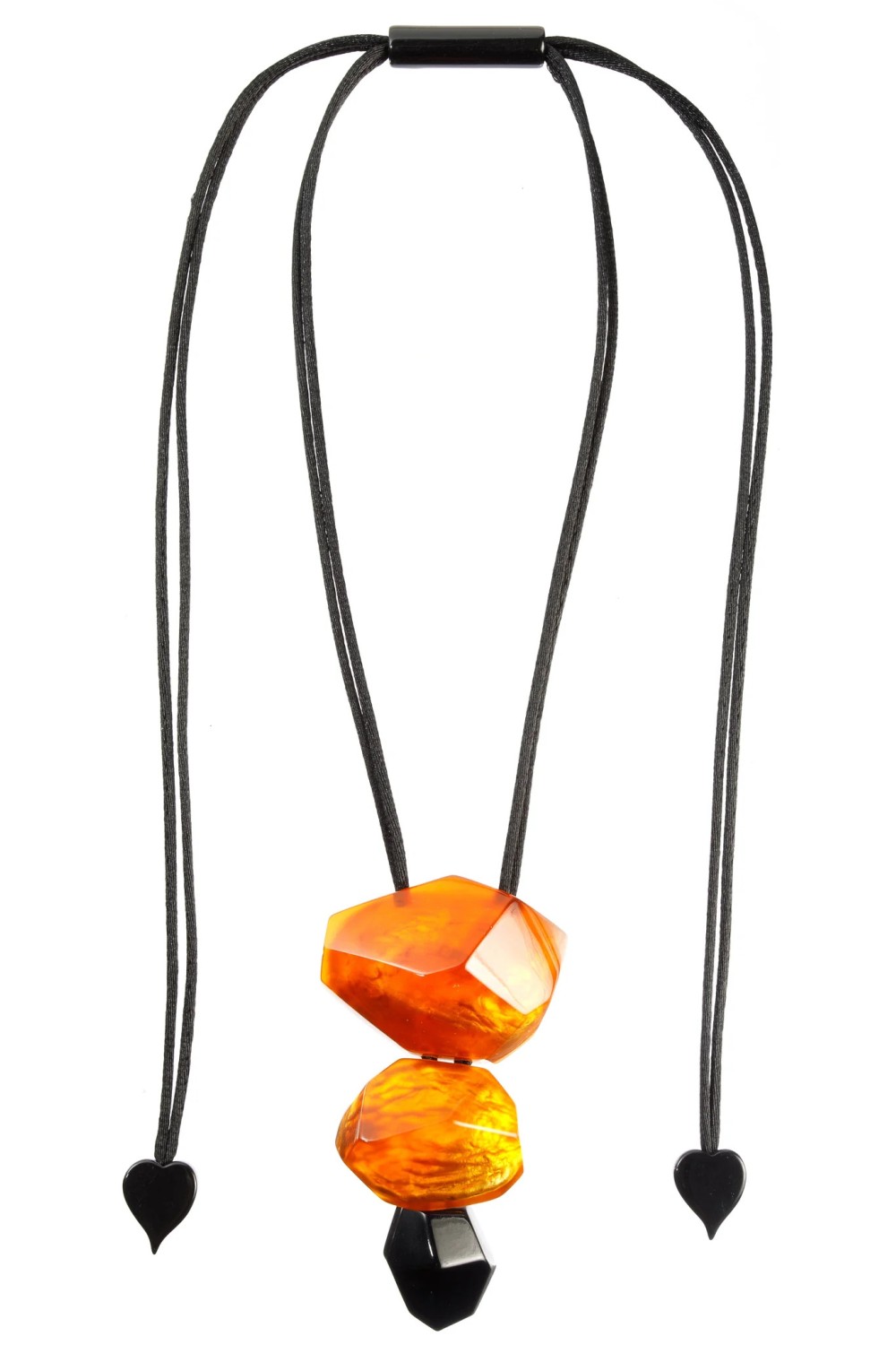 ZSISKA DESIGN EMPRESS ADJUSTABLE CORD PENDANT AMBER