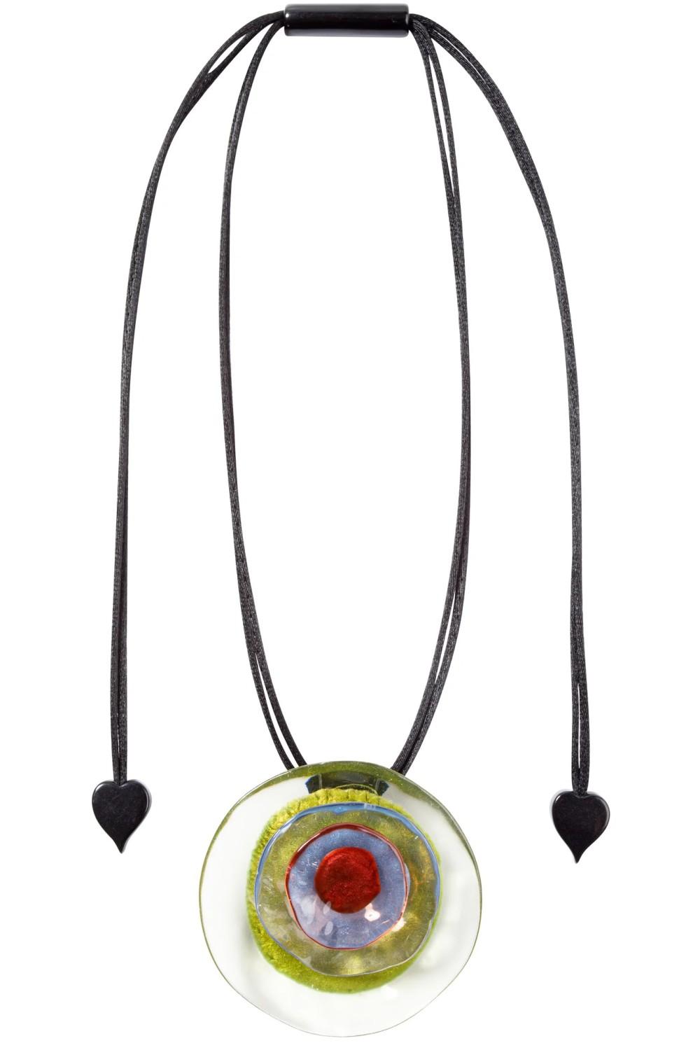 PRUE BY ZSISKA FLORA ADJUSTABLE CORD PENDANT GREEN/BLUE/WINTER RED SPECTRUM