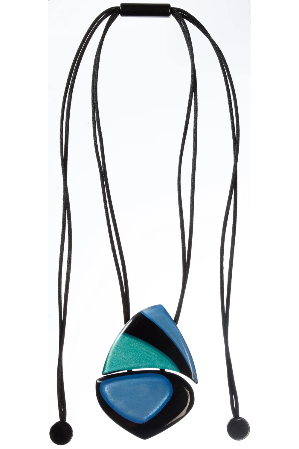 ZSISKA DESIGN JEZEBEL ADJUSTABLE CORD PENDANT BLUE